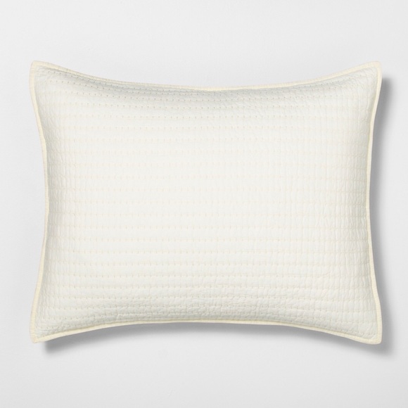 2 Hearth & Hand Magnolia Standard Solid Texture Pillow Shams Chip Joanna Gaines - Picture 2 of 10